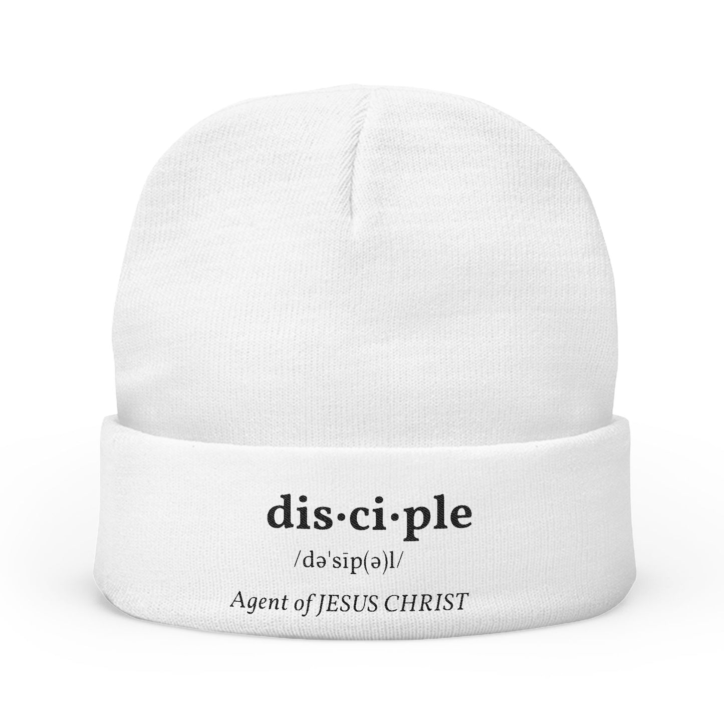 Inspirational Knit Beanie - 'disciple' Embroidered Beanie for Faith & Style