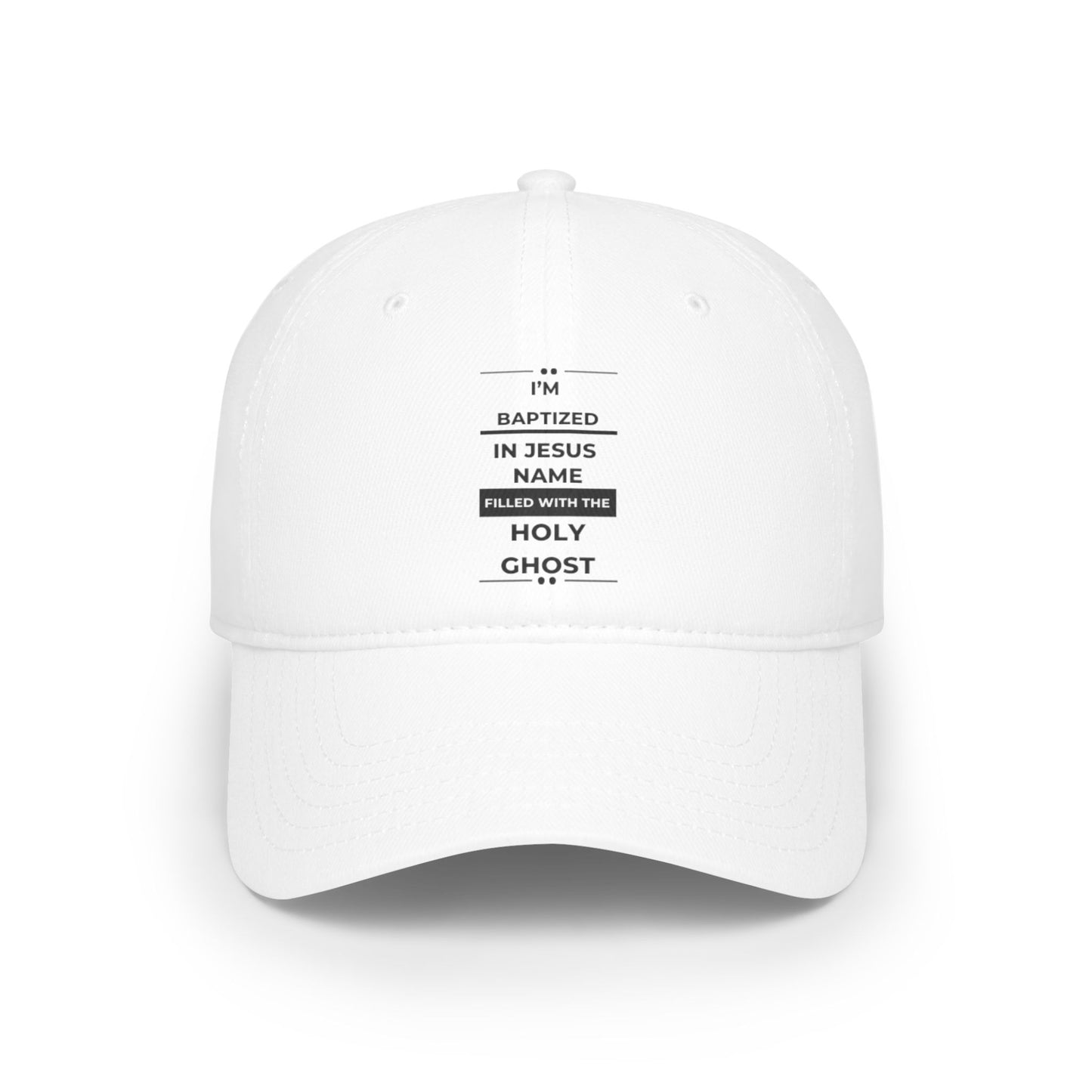 Faith-Inspired Low Profile Baseball Cap - Baptized in Jesus Name