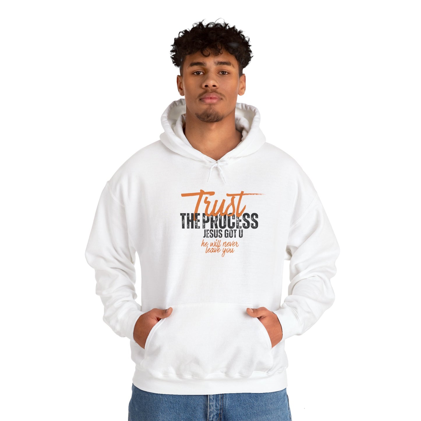 Inspirational Unisex Hoodie - 'Trust the Process' Jesus Quote