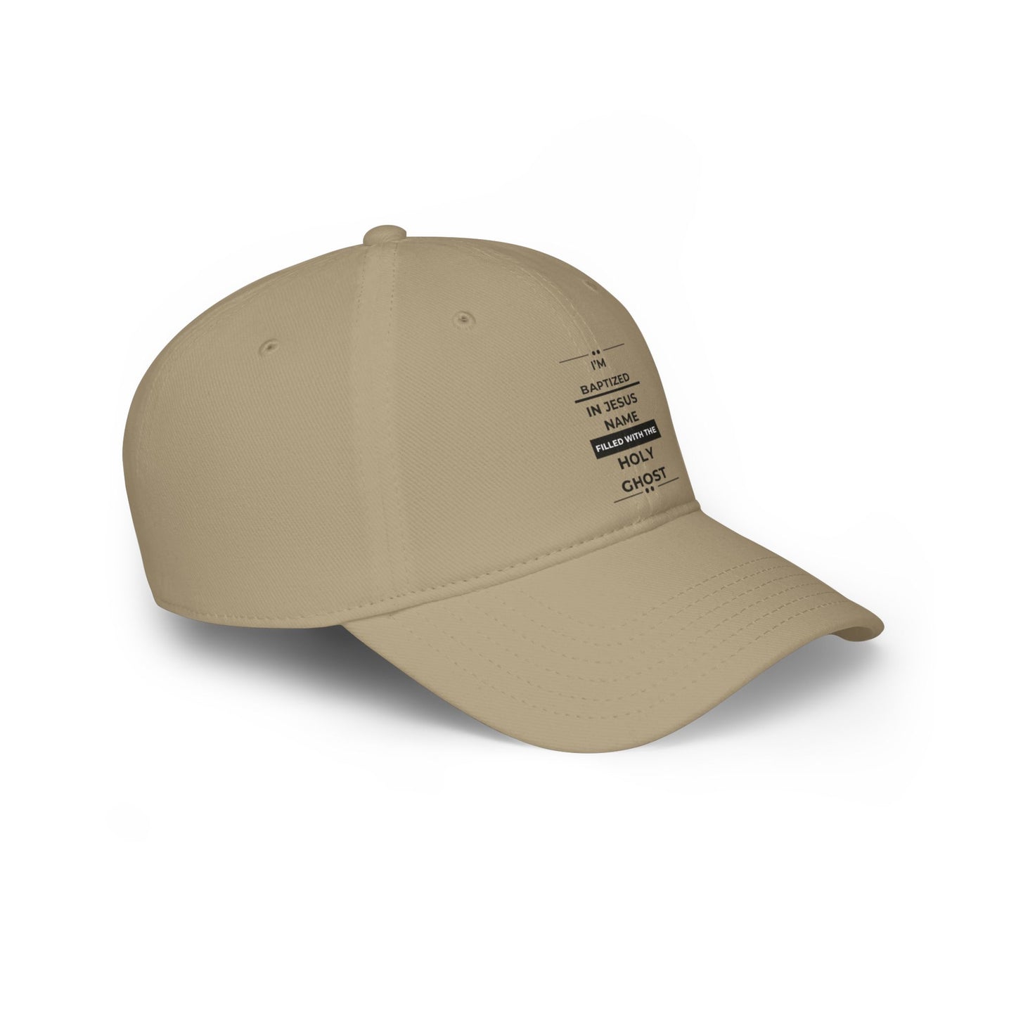 Faith-Inspired Low Profile Baseball Cap - Baptized in Jesus Name