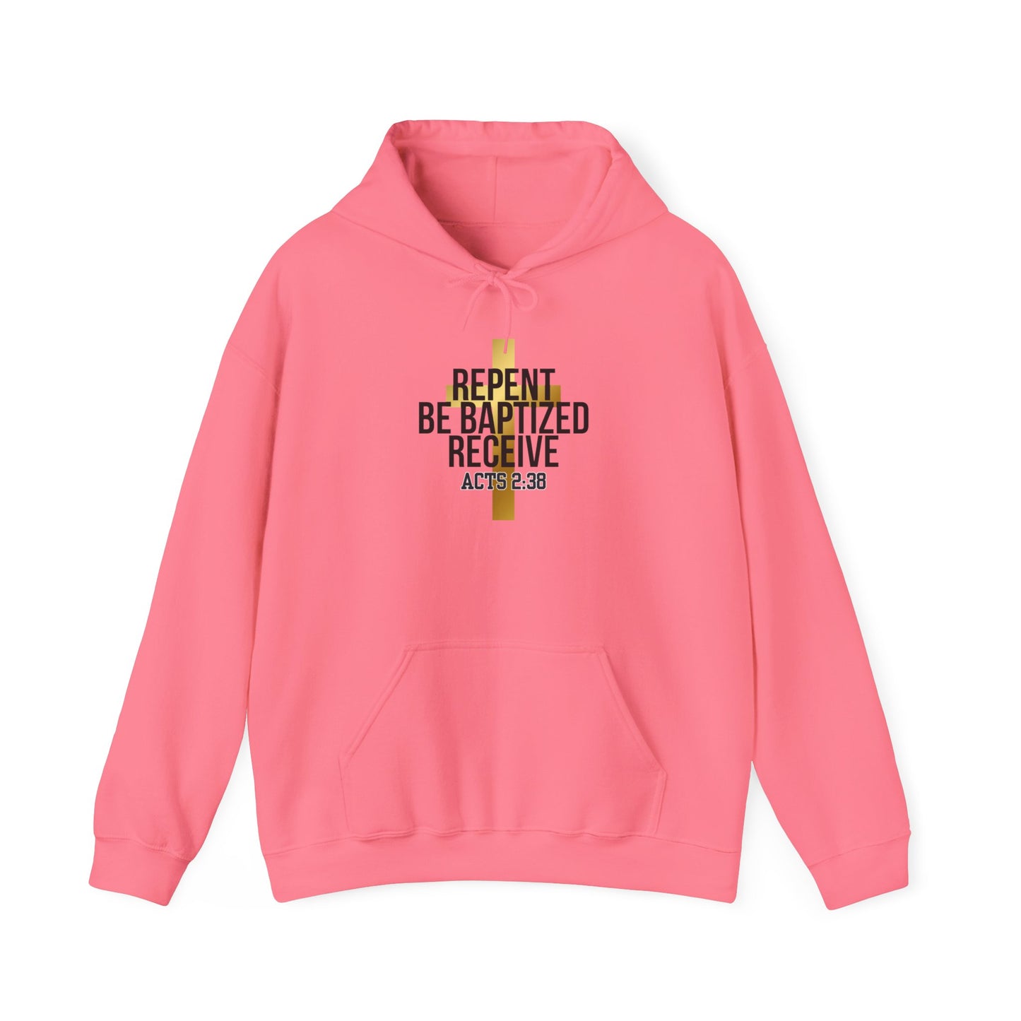 Faith-Inspired Unisex Heavy Blend™ Hooded Sweatshirt - 'Repent, Be Baptized, Receive' (Acts 2:38)