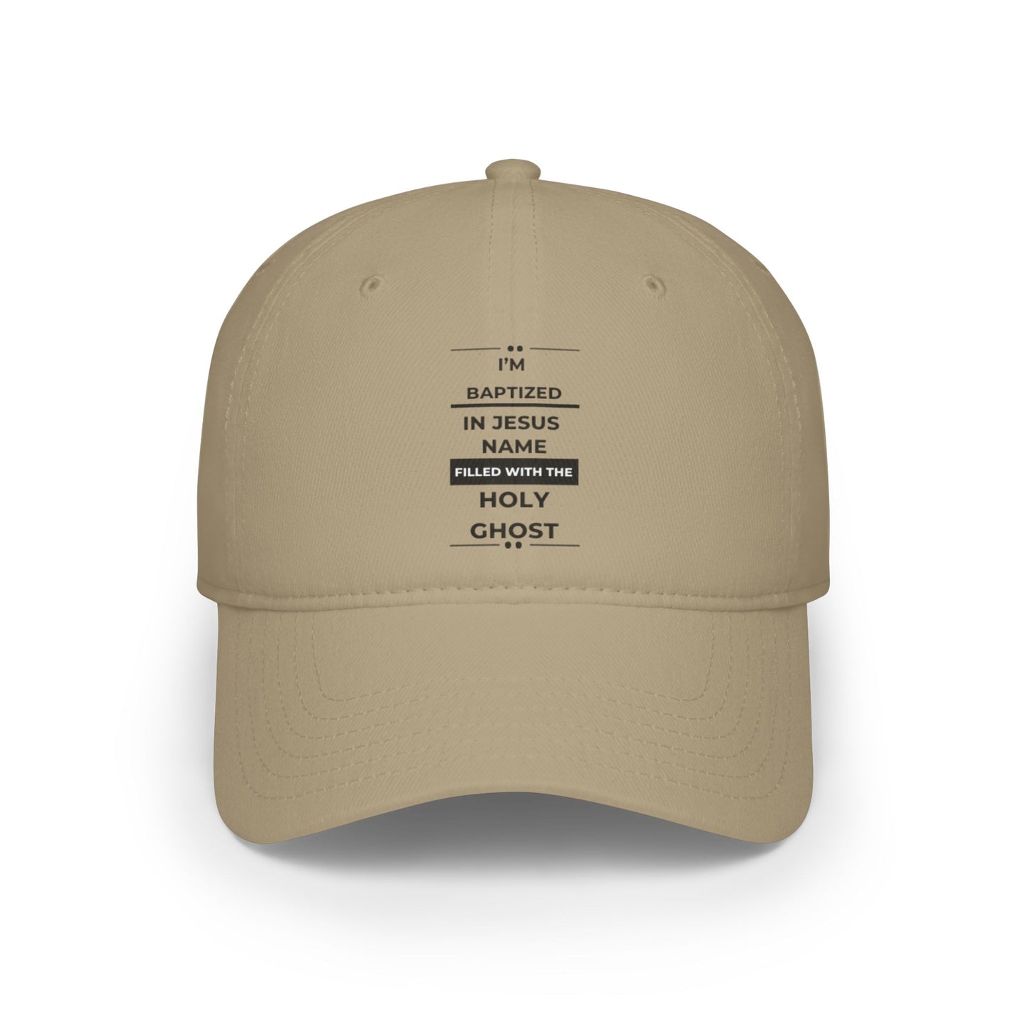 Faith-Inspired Low Profile Baseball Cap - Baptized in Jesus Name