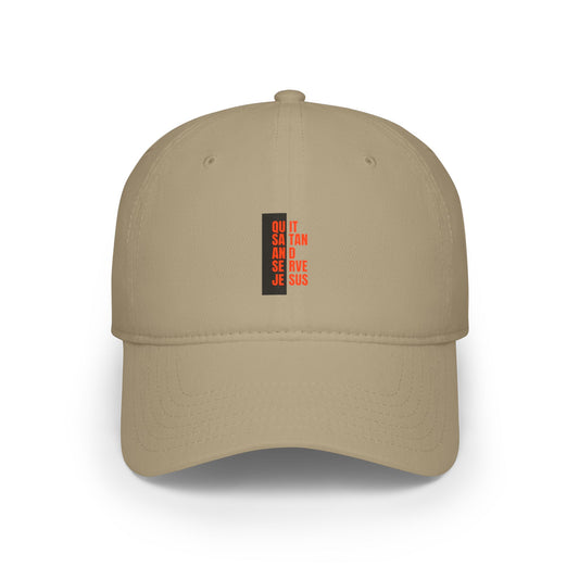 Faith-Based Low Profile Baseball Cap - "Quit Satan"