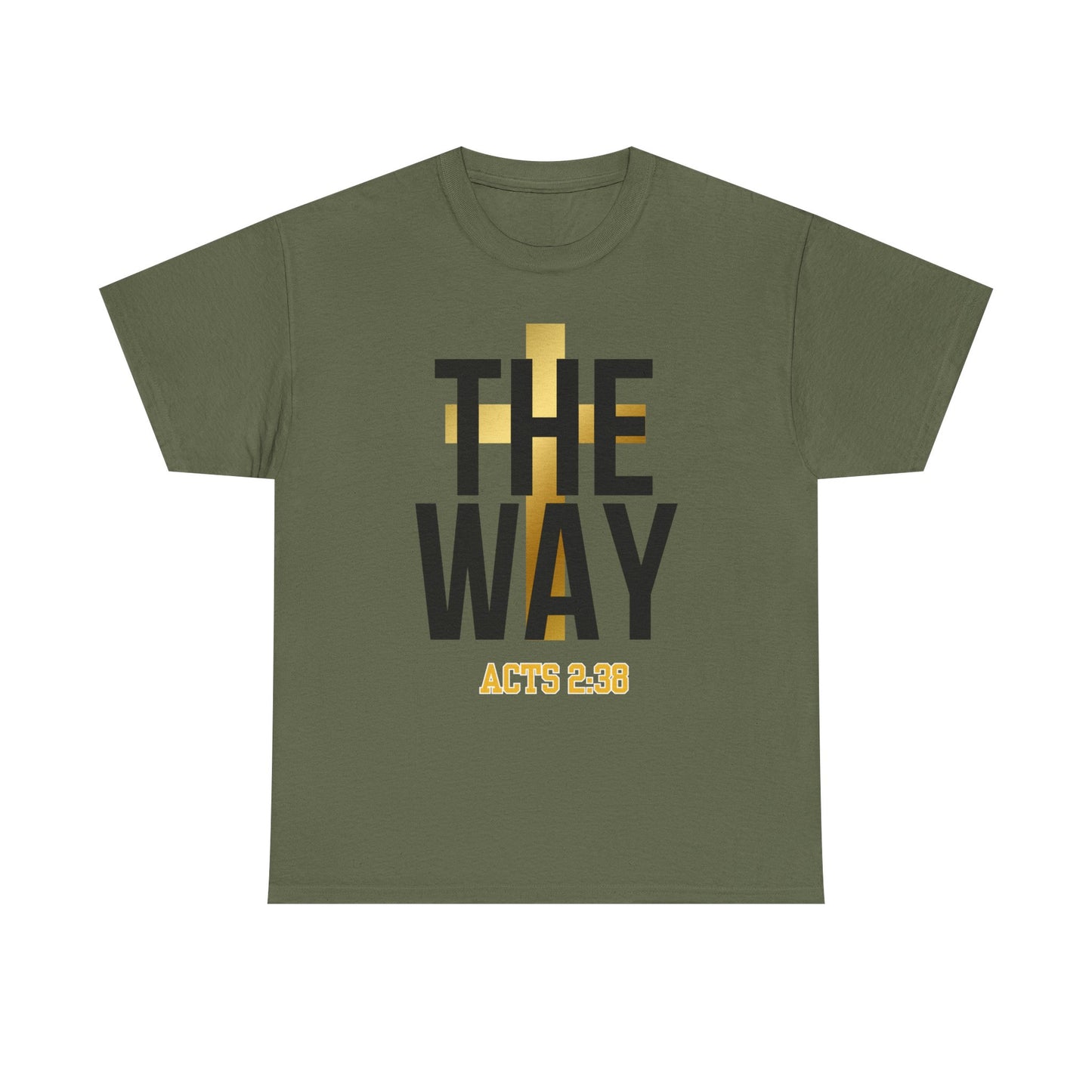 Inspirational Unisex Heavy Cotton Tee - "THE WAY | ACTS 2:38"