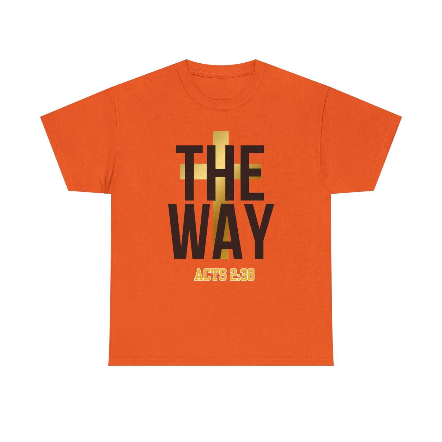 Inspirational Unisex Heavy Cotton Tee - "THE WAY | ACTS 2:38"