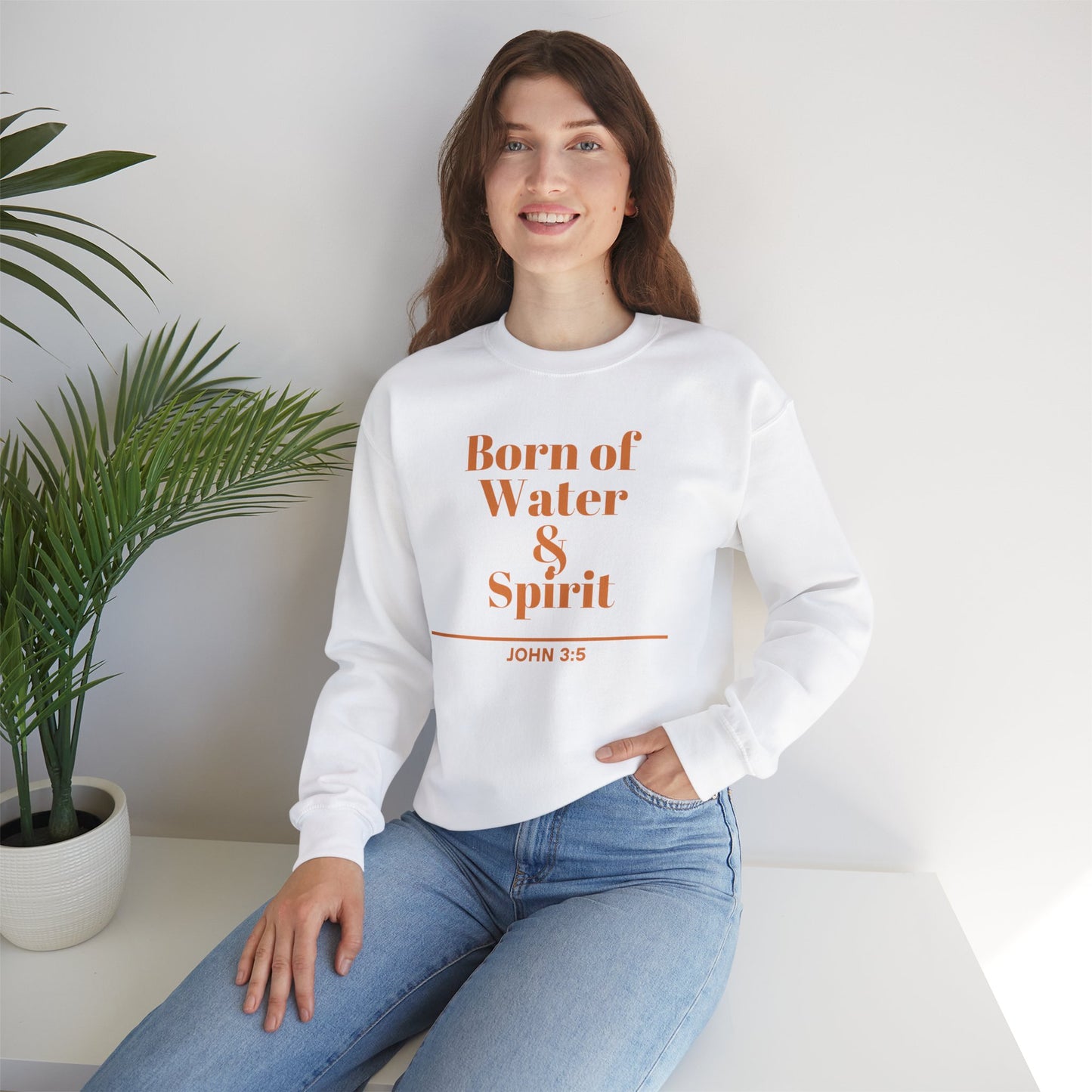 Born of Water & Spirit Crewneck Sweatshirt - Unisex Heavy Blend