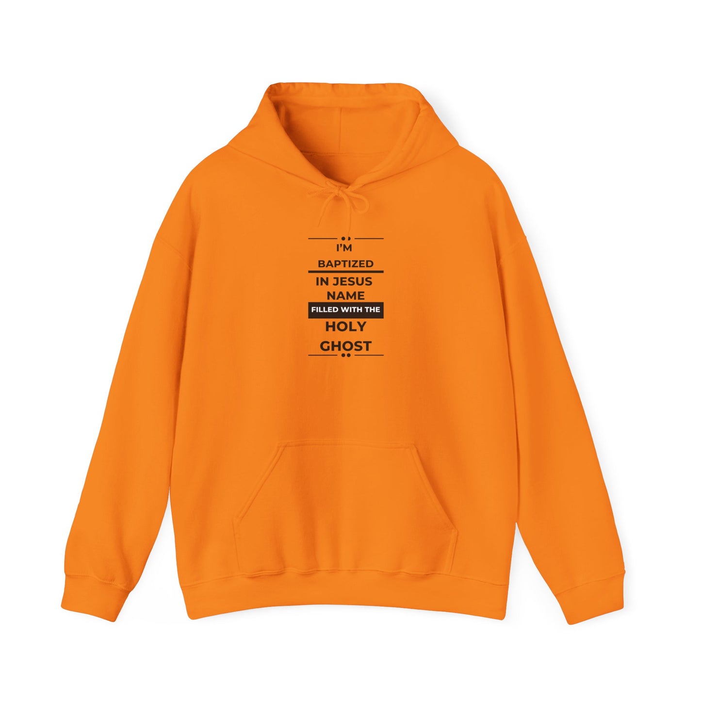 Faith-Inspired Unisex Hoodie – "Baptized in Jesus Name" Design