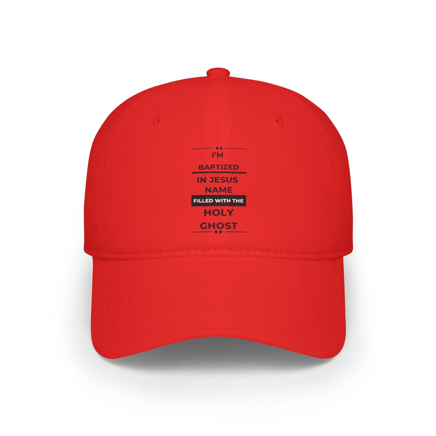 Faith-Inspired Low Profile Baseball Cap - Baptized in Jesus Name