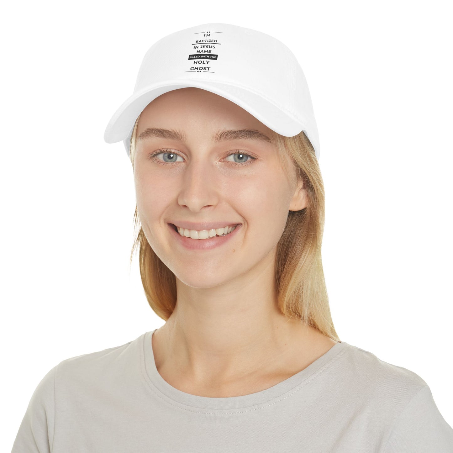 Faith-Inspired Low Profile Baseball Cap - Baptized in Jesus Name