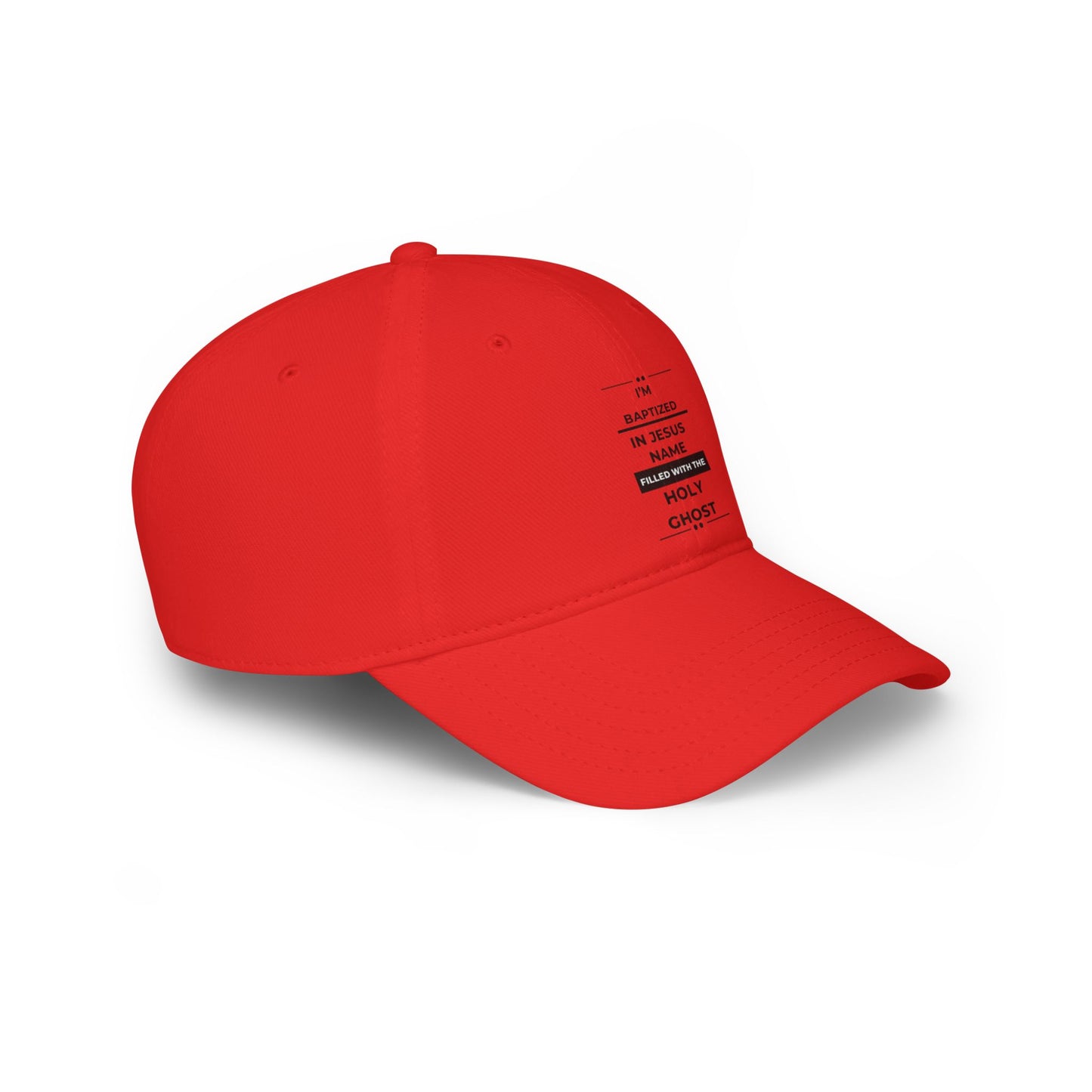 Faith-Inspired Low Profile Baseball Cap - Baptized in Jesus Name