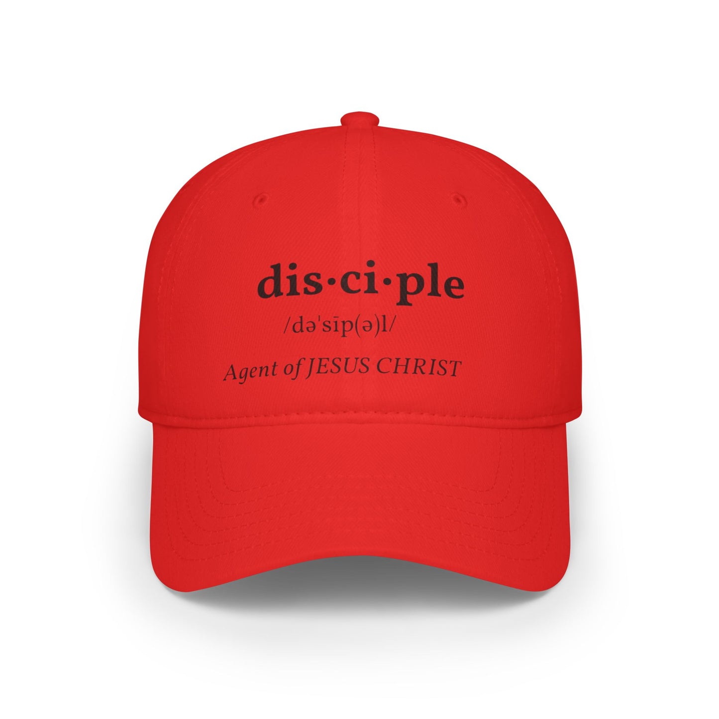 Red Disciple Baseball Cap – Faith-Inspired Hat for Believers