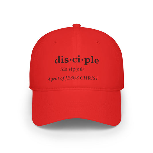 Red Disciple Baseball Cap – Faith-Inspired Hat for Believers