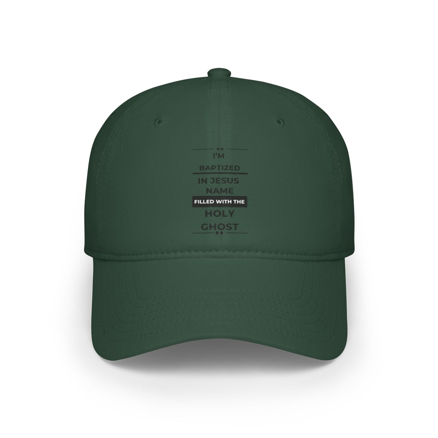 Faith-Inspired Low Profile Baseball Cap - Baptized in Jesus Name