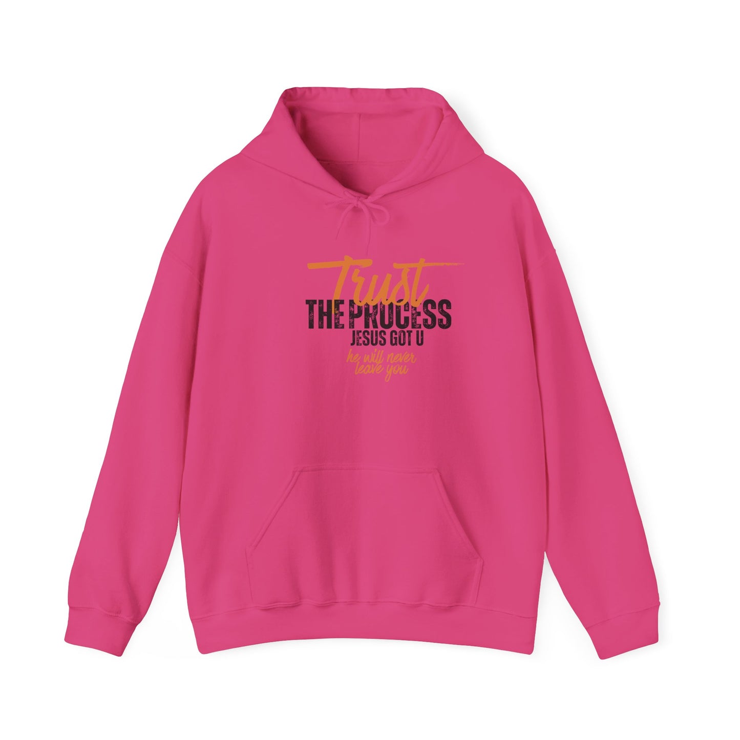 Inspirational Unisex Hoodie - 'Trust the Process' Jesus Quote