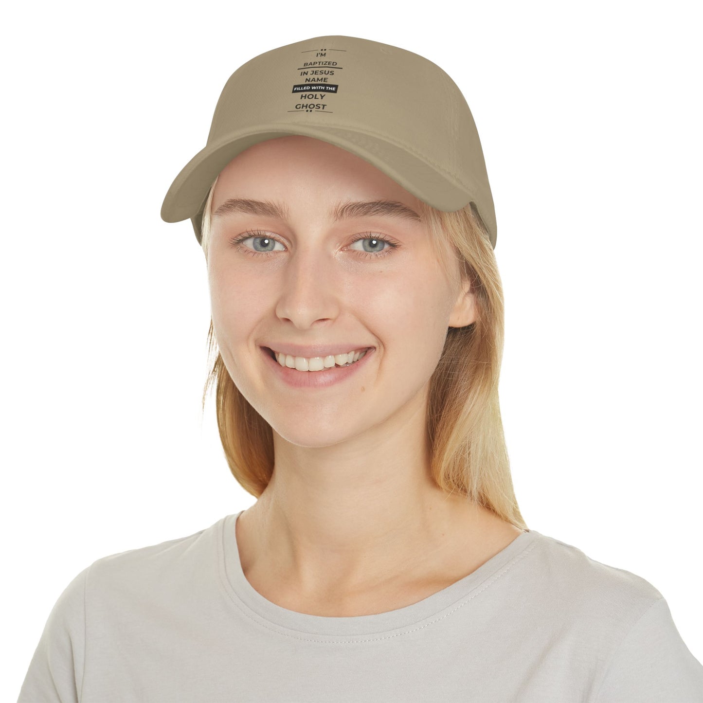 Faith-Inspired Low Profile Baseball Cap - Baptized in Jesus Name