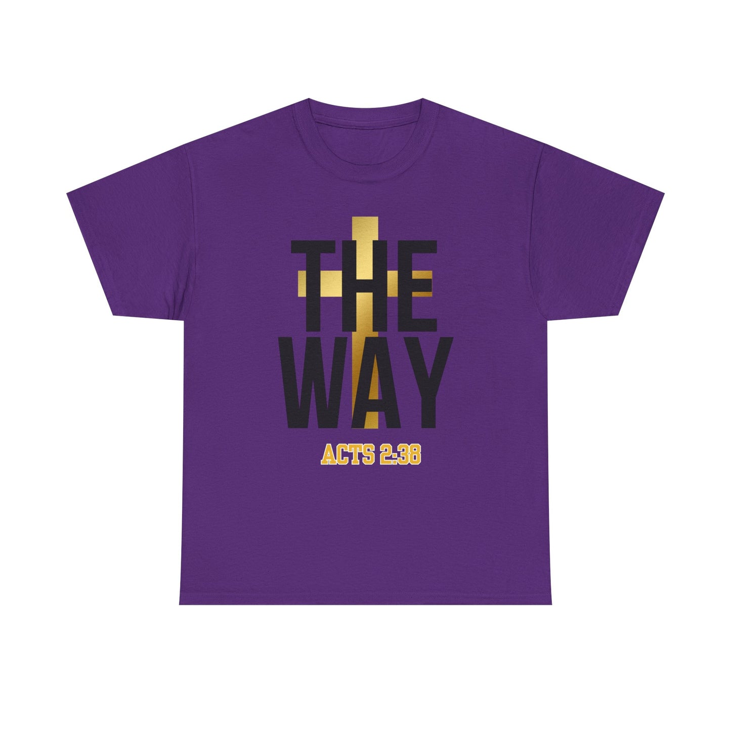 Inspirational Unisex Heavy Cotton Tee - "THE WAY | ACTS 2:38"