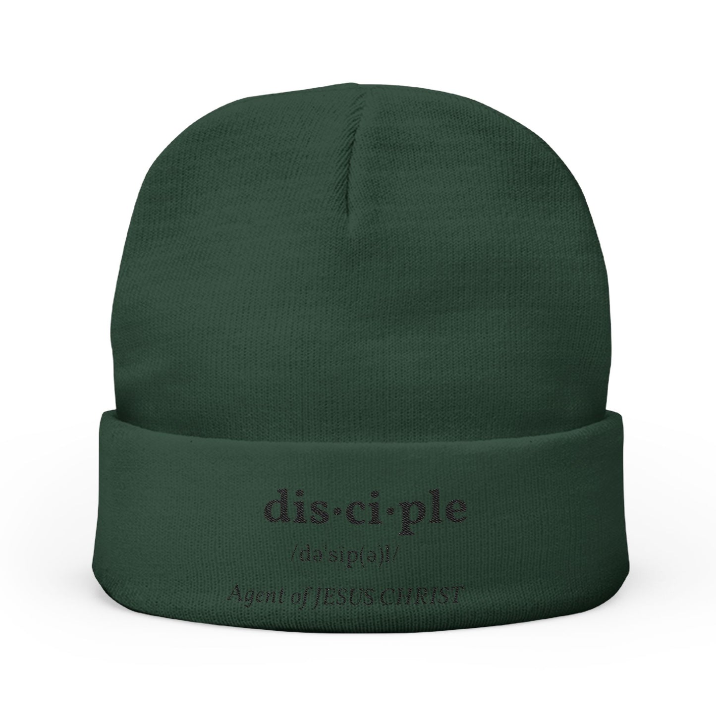 Inspirational Knit Beanie - 'disciple' Embroidered Beanie for Faith & Style