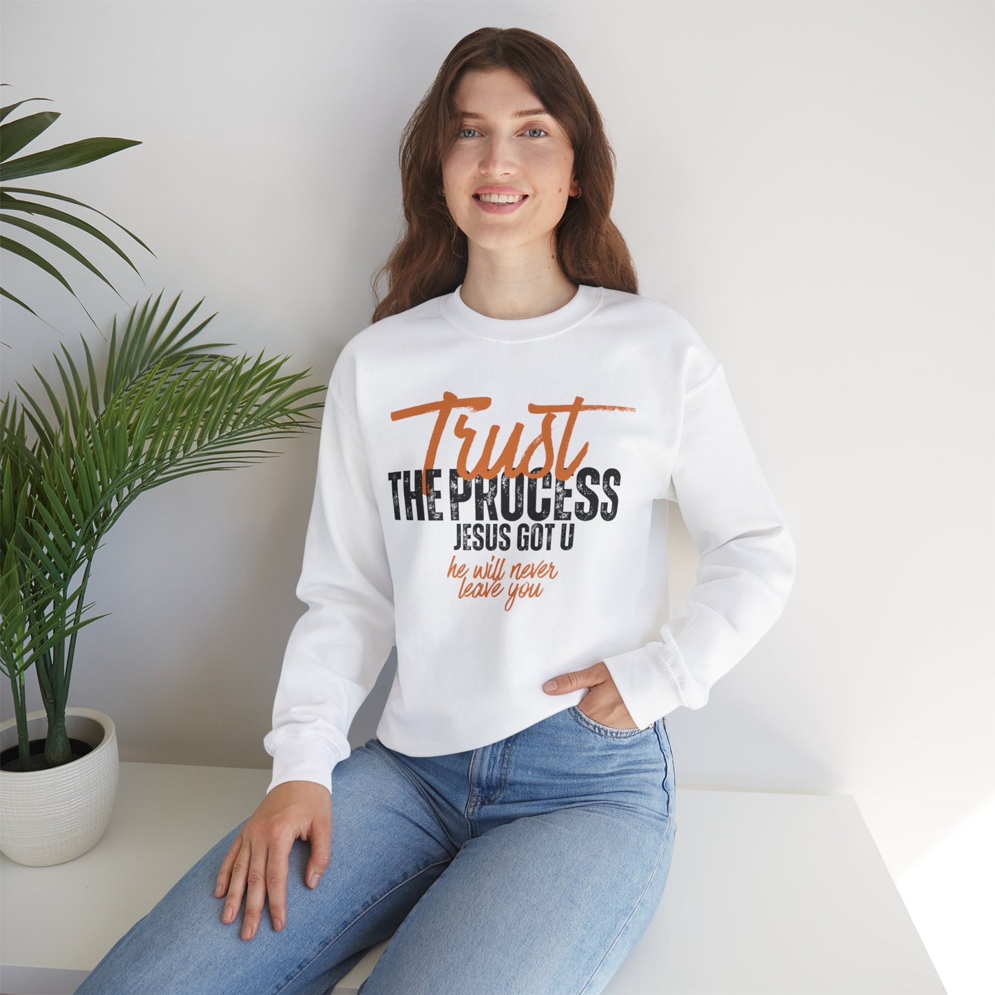 Trust the Process Sweatshirt - Unisex Heavy Blend™ Crewneck for Comfort and Inspiration