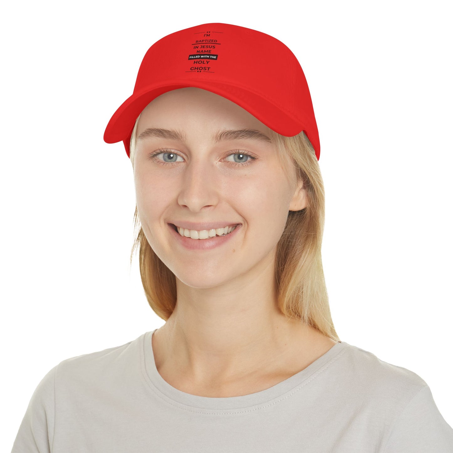 Faith-Inspired Low Profile Baseball Cap - Baptized in Jesus Name