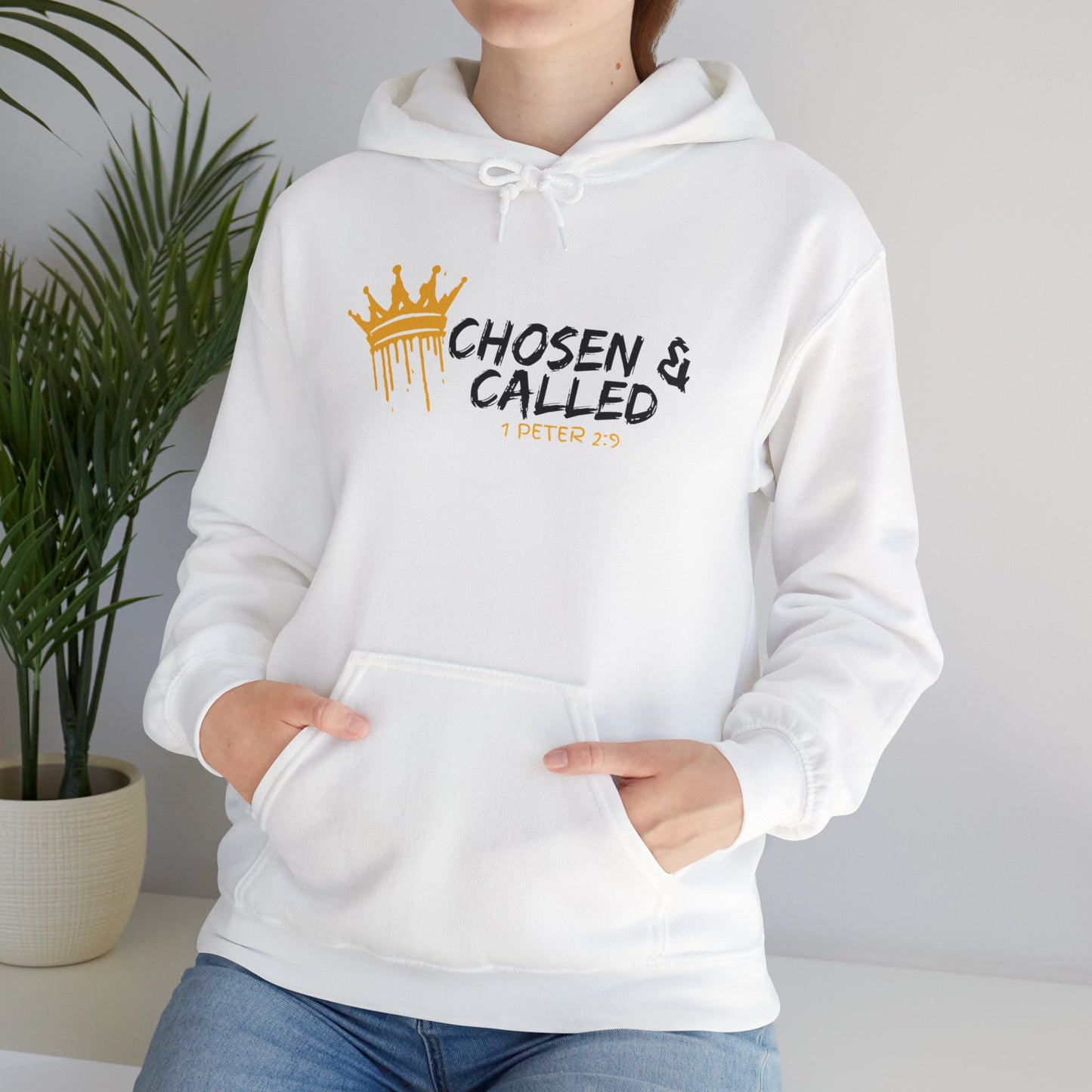 Chosen & Called Unisex Hooded Sweatshirt - Christian Apparel with Crown Design