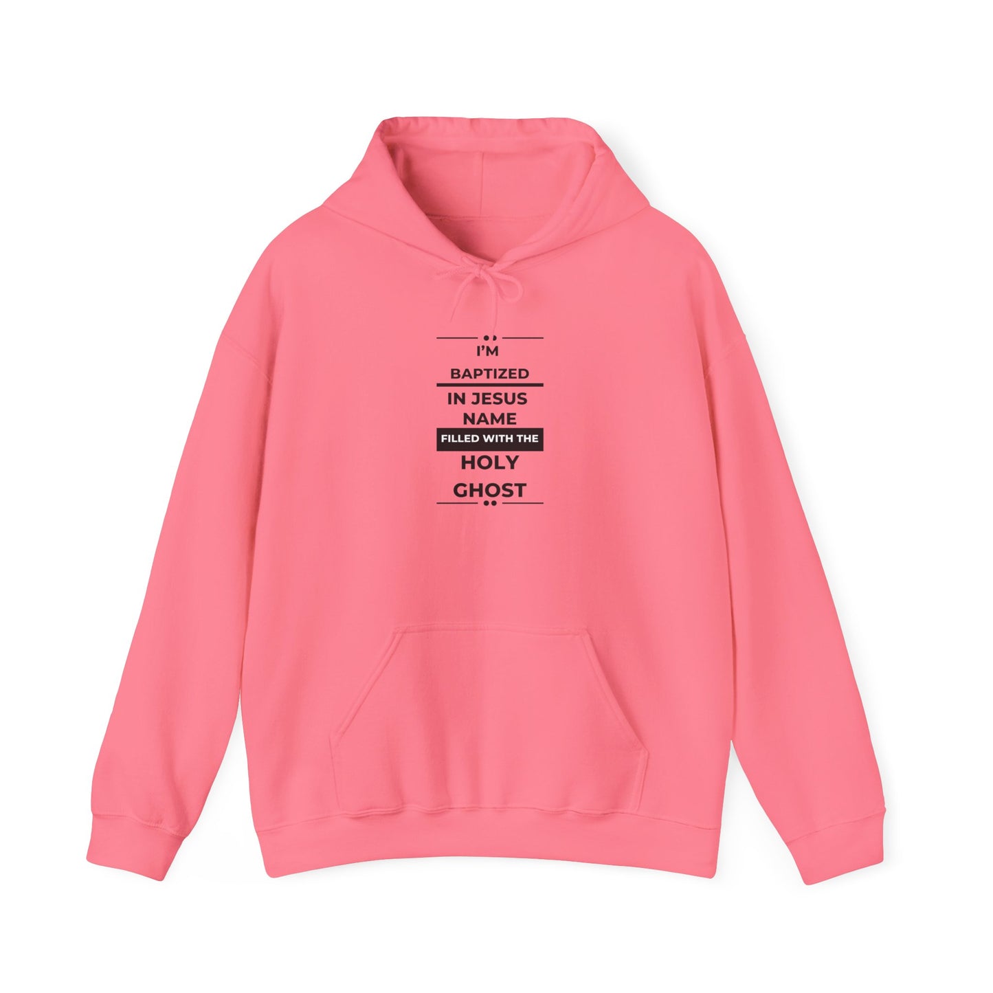 Faith-Inspired Unisex Hoodie – "Baptized in Jesus Name" Design