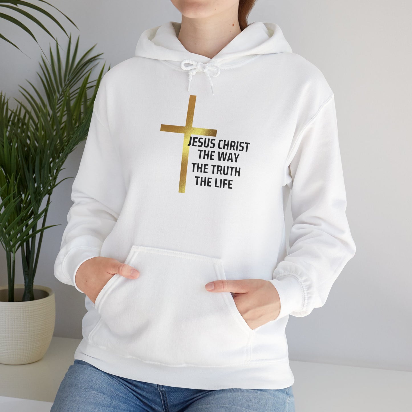 Faith-Inspired Unisex Heavy Blend Hoodie - 'Jesus Christ: The Way, The Truth, The Life'