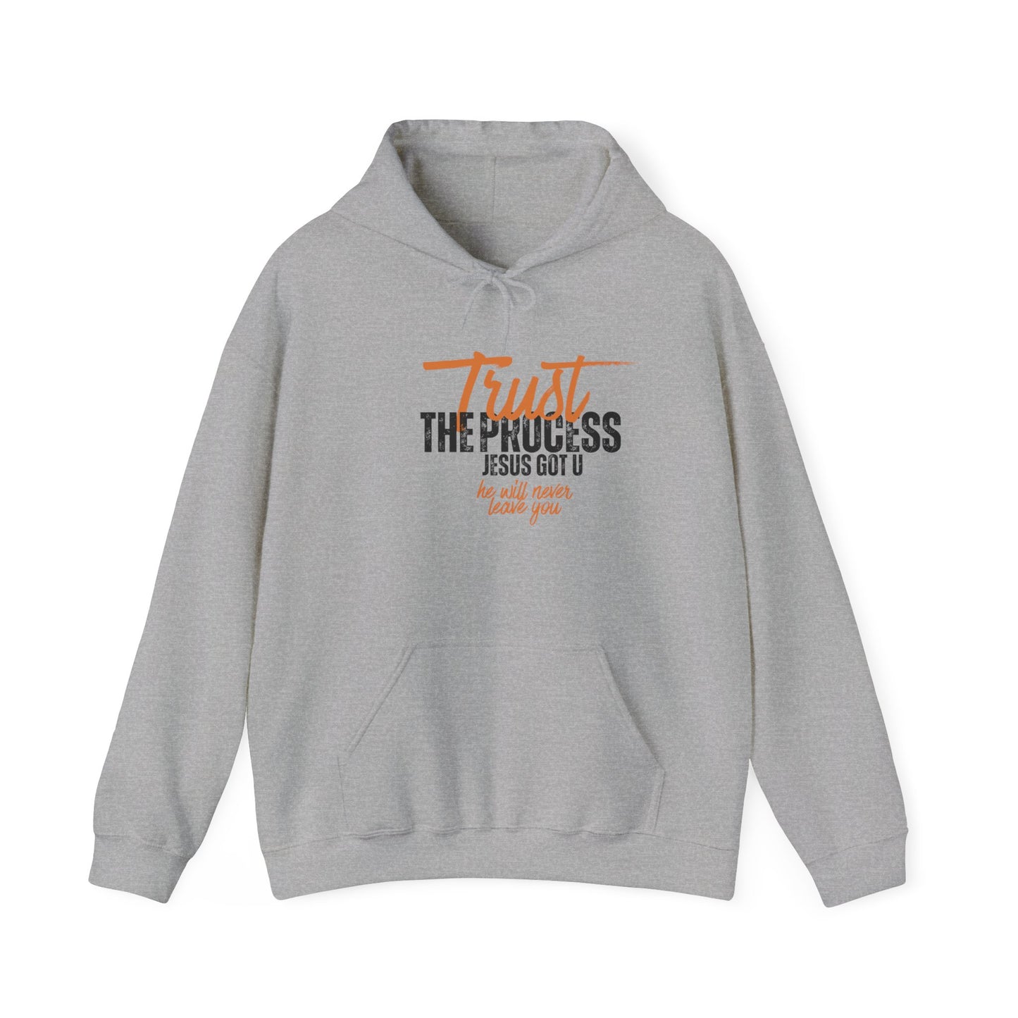 Inspirational Unisex Hoodie - 'Trust the Process' Jesus Quote