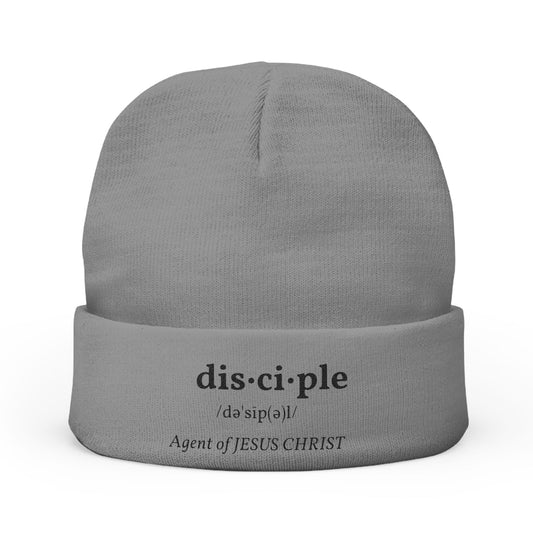 Inspirational Knit Beanie - 'disciple' Embroidered Beanie for Faith & Style