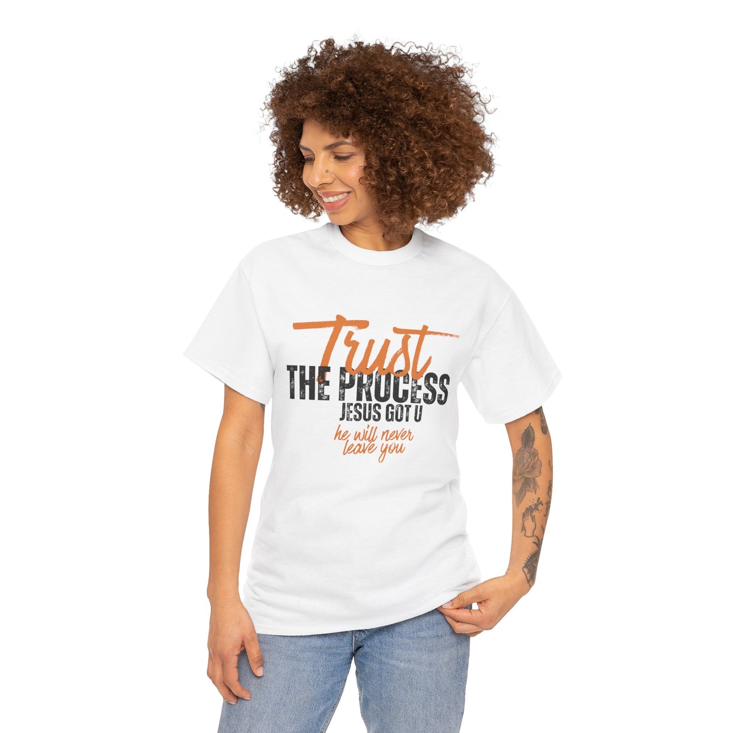 Trust the Process Unisex Heavy Cotton Tee - Inspirational Christian T-Shirt