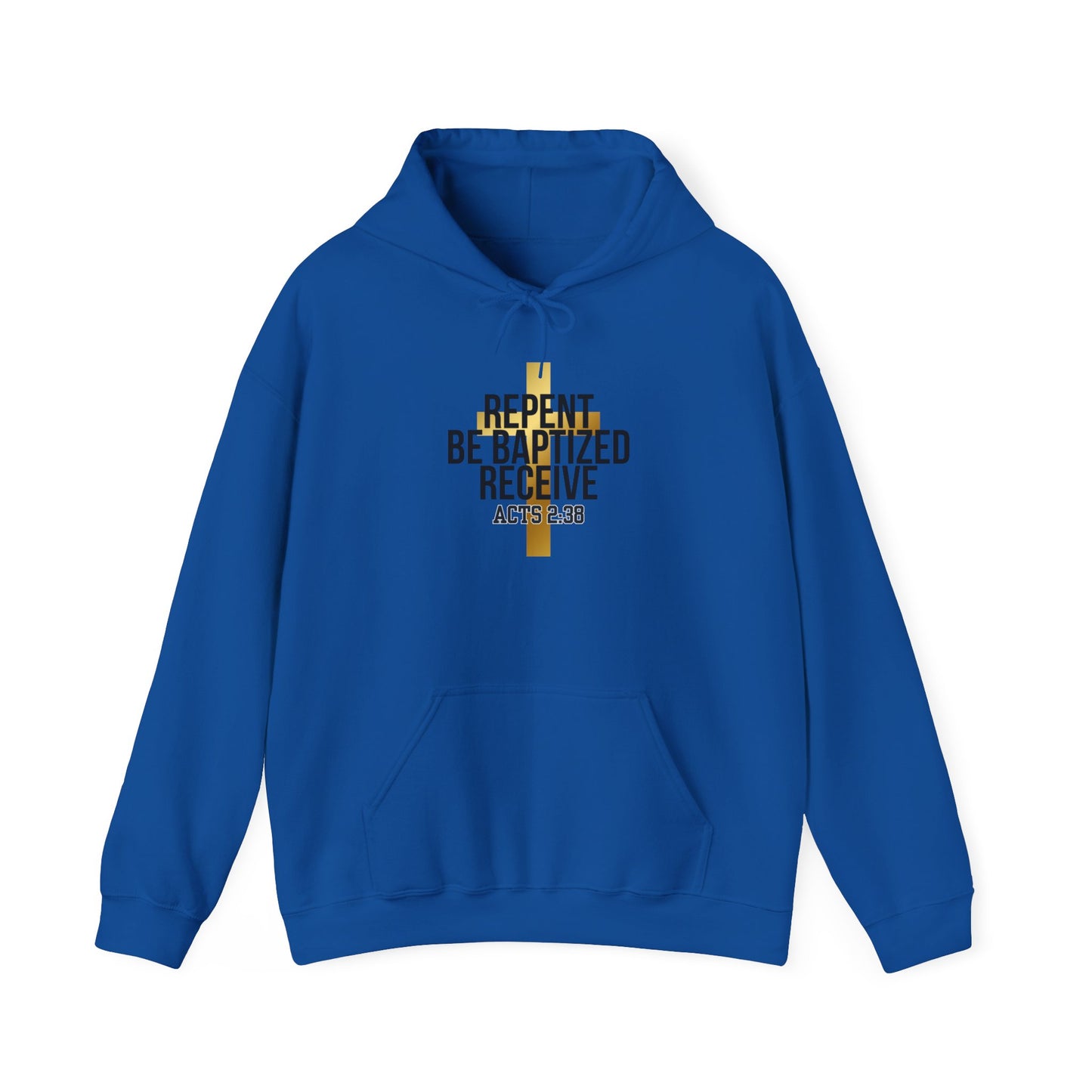 Faith-Inspired Unisex Heavy Blend™ Hooded Sweatshirt - 'Repent, Be Baptized, Receive' (Acts 2:38)