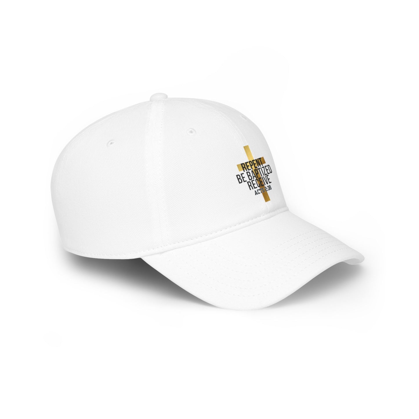 Faith-Based Low Profile Baseball Cap - "Repent Be Baptized Receive" - Acts 2:38